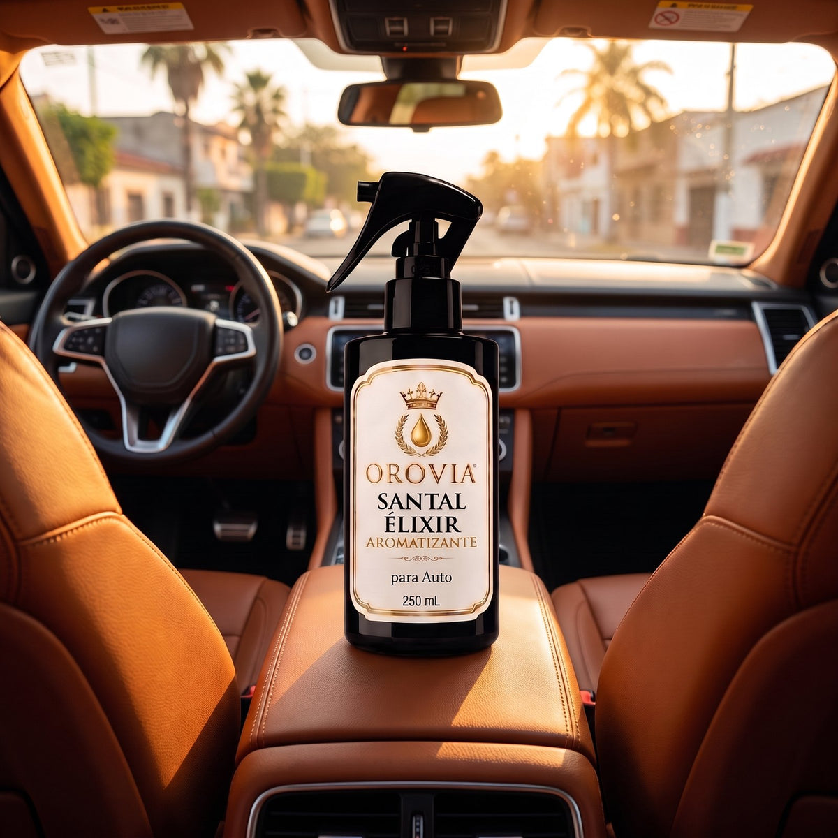 Santal Élixir · Aromatizante para Auto 250 ml en ambiente