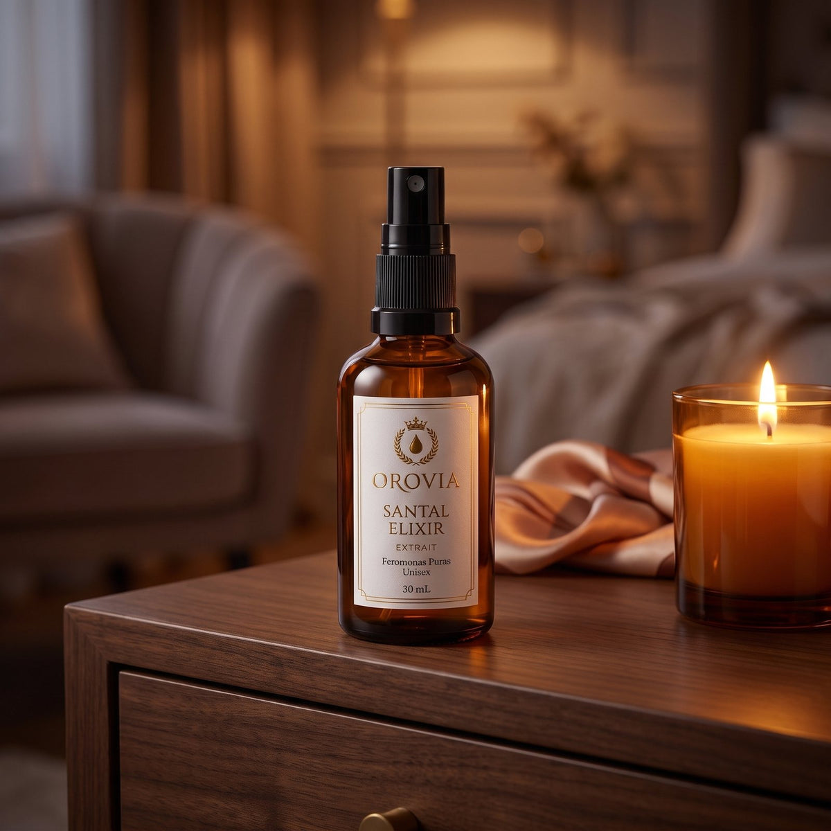 Santal Élixir · Feromonas Puras 30 ml en ambiente