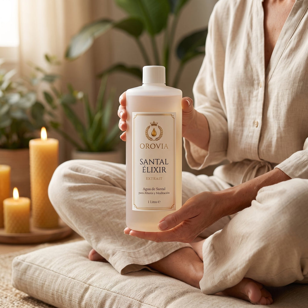 Santal Élixir · Agua de Santal 1 Litro en uso