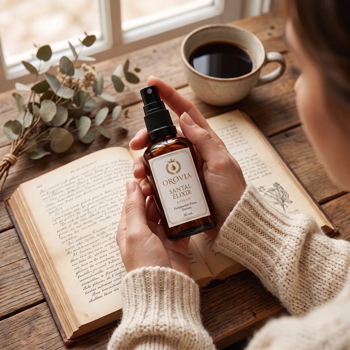 Santal Élixir · Feromonas Puras 30 ml en uso