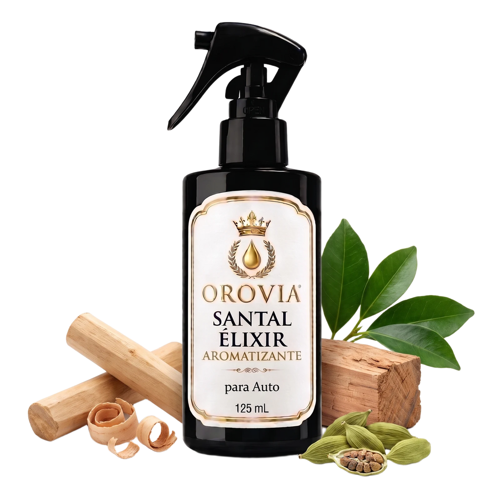 Santal Élixir · Aromatizante para Auto 125 ml con sándalo, cardamomo y cedro