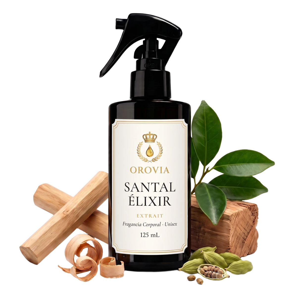 Santal Élixir · Fragancia Corporal 125 ml con sándalo, cardamomo y cedro