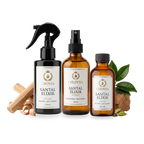 Santal Élixir · Kit Caballero: Eau de Parfum, Hair Mist y After Shave con sándalo, cardamomo y cedro