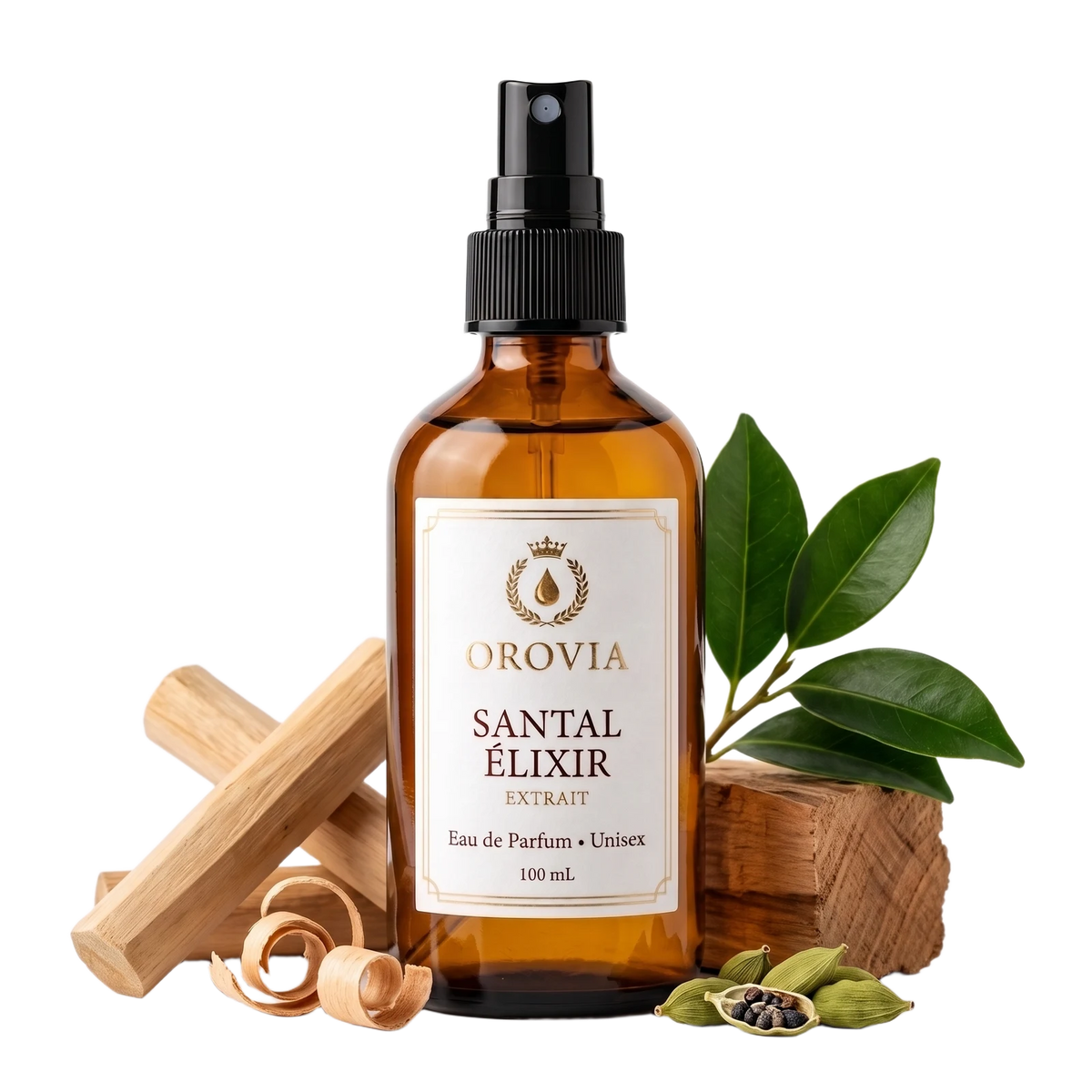 Santal Élixir · Eau de Parfum 100 ml con sándalo, cardamomo y cedro