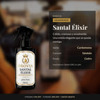 Santal Élixir · Aromatizante para Auto 240 ml: notas de cardamomo, sándalo y cedro